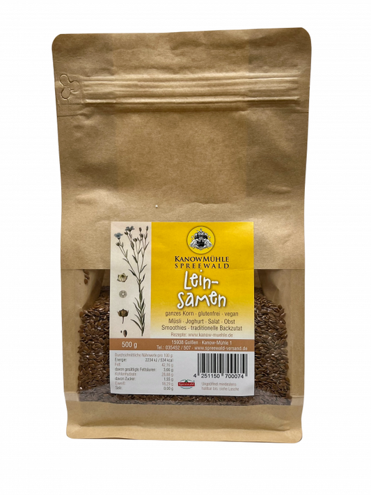 Leinsamen Im Papierbeutel 500 gr.