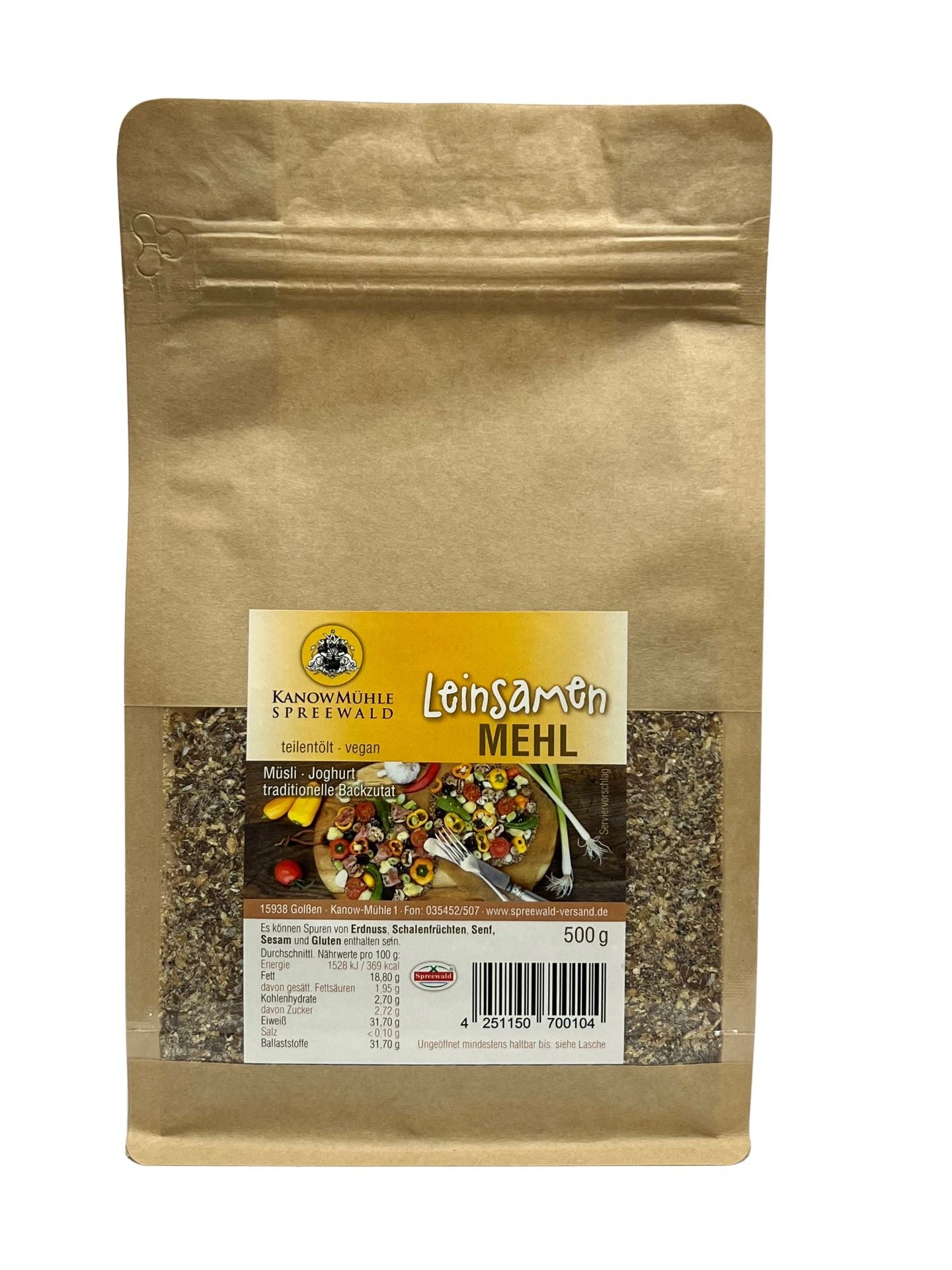 Leinsamenmehl im Papierbeutel 500 gr.