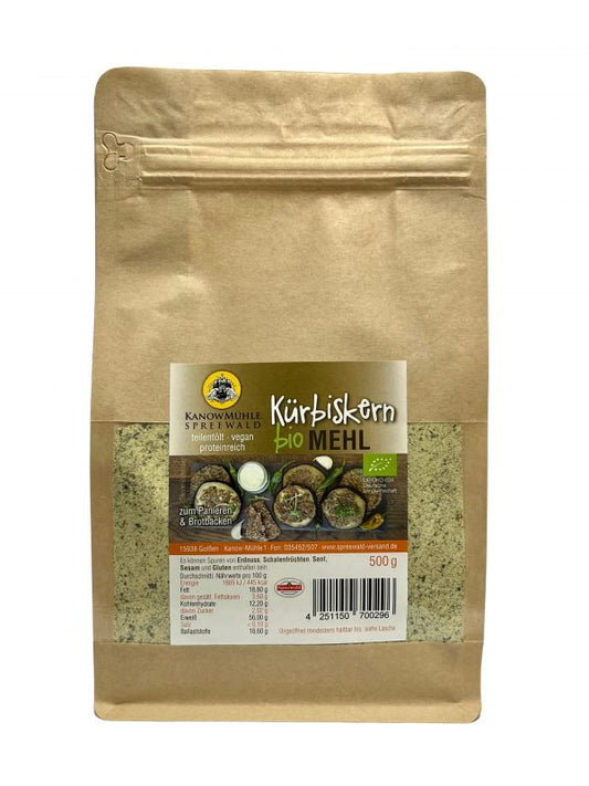 Kürbiskernmehl im Papierbeutel 500 gr.