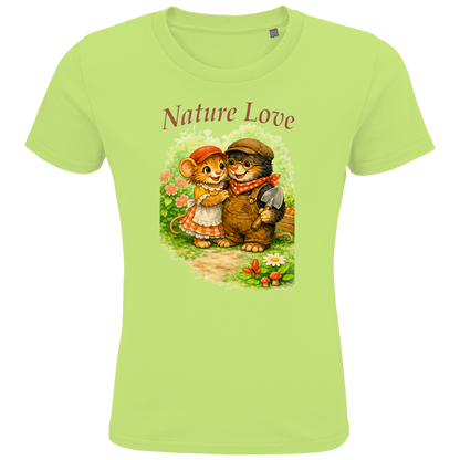 Kids Premium Bio T-Shirt Nature Love Kollektion - Emmi und Mauli in "Gartenmaus Willi"