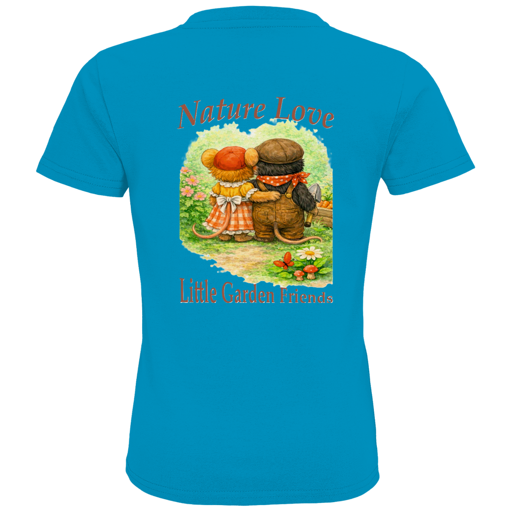 Kids Premium Bio T-Shirt Nature Love Kollektion - Emmi und Mauli in "Gartenmaus Willi"