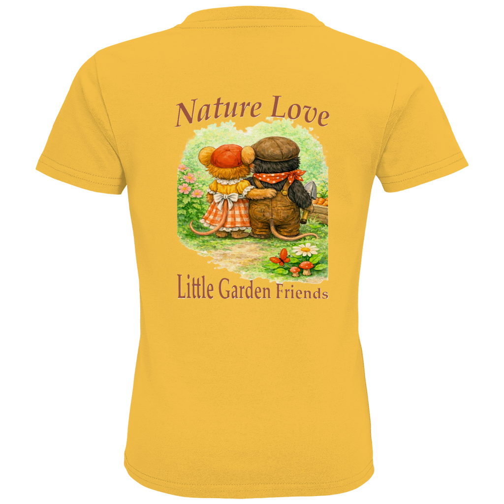 Kids Premium Bio T-Shirt Nature Love Kollektion - Emmi und Mauli in "Gartenmaus Willi"