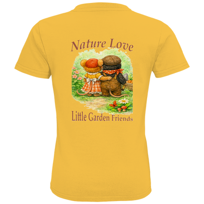 Kids Premium Bio T-Shirt Nature Love Kollektion - Emmi und Mauli in "Gartenmaus Willi"