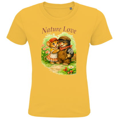 Kids Premium Bio T-Shirt Nature Love Kollektion - Emmi und Mauli in "Gartenmaus Willi"