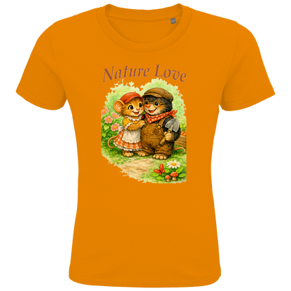 Kids Premium Bio T-Shirt Nature Love Kollektion - Emmi und Mauli in "Gartenmaus Willi"
