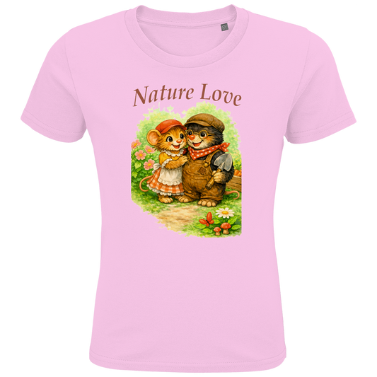 Kids Premium Bio T-Shirt Nature Love Kollektion - Emmi und Mauli in "Gartenmaus Willi"