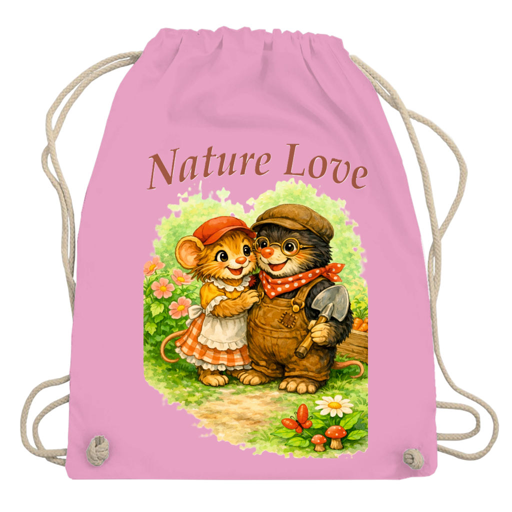 Turnbeutel Kollektion Nature Love "Gartenmaus Willi" - Emmi und Mauli