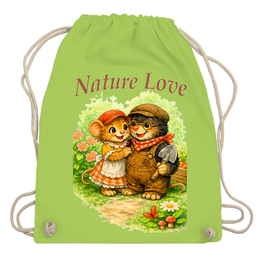 Turnbeutel Kollektion Nature Love "Gartenmaus Willi" - Emmi und Mauli
