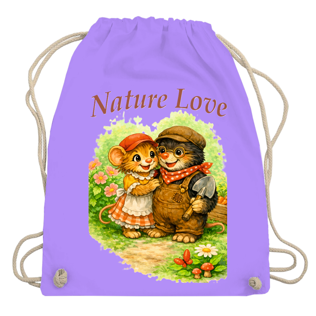 Turnbeutel Kollektion Nature Love "Gartenmaus Willi" - Emmi und Mauli