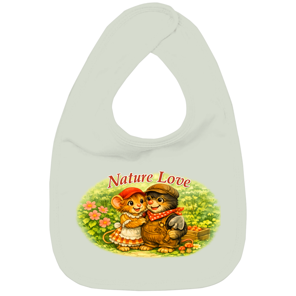 Kinder Bio Lätzchen - Kollektion Nature Love - Emmi u. Mauli "Gartenmaus Willi"