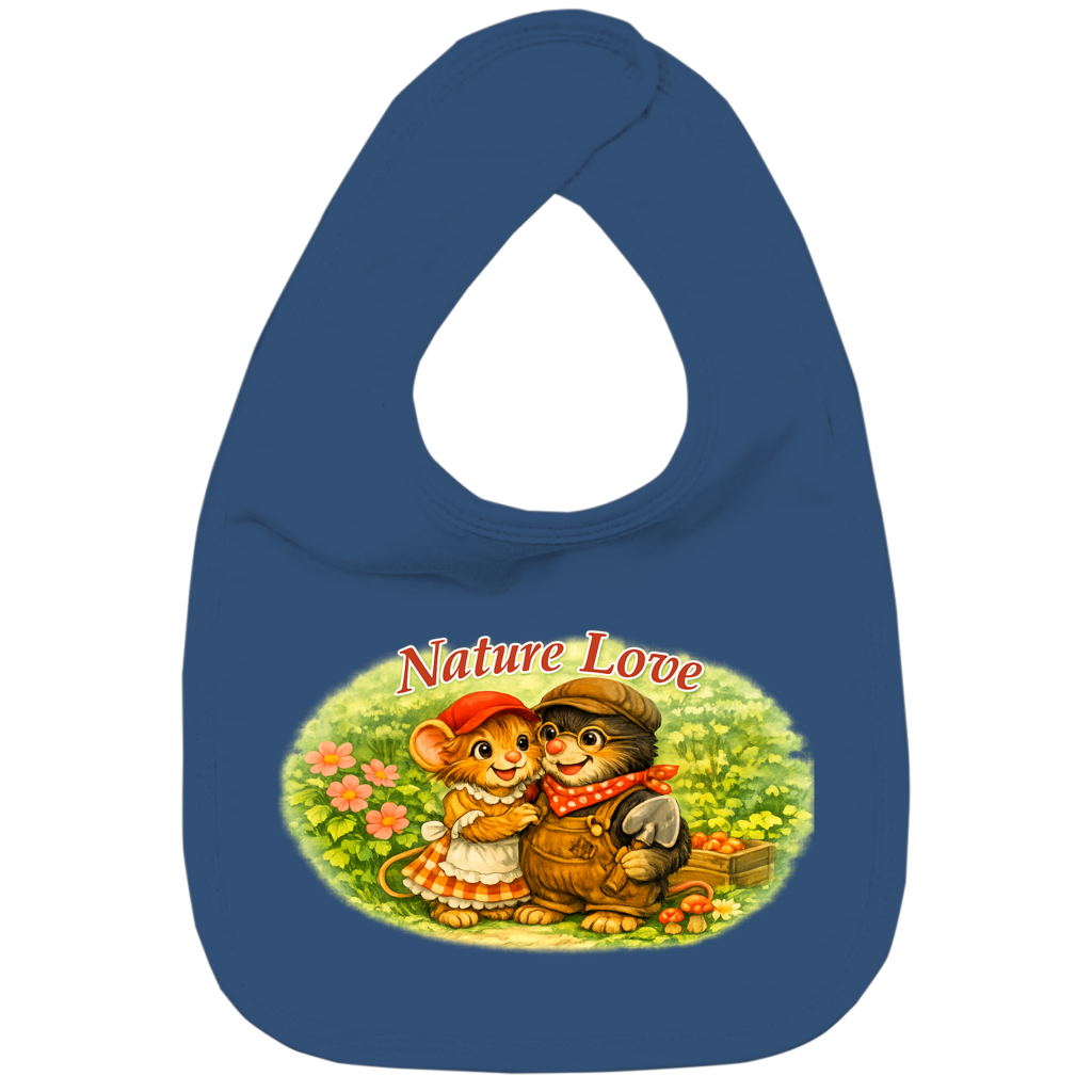Kinder Bio Lätzchen - Kollektion Nature Love - Emmi u. Mauli "Gartenmaus Willi"