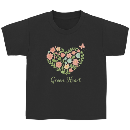 Kinder Basic T-Shirt Green Heart