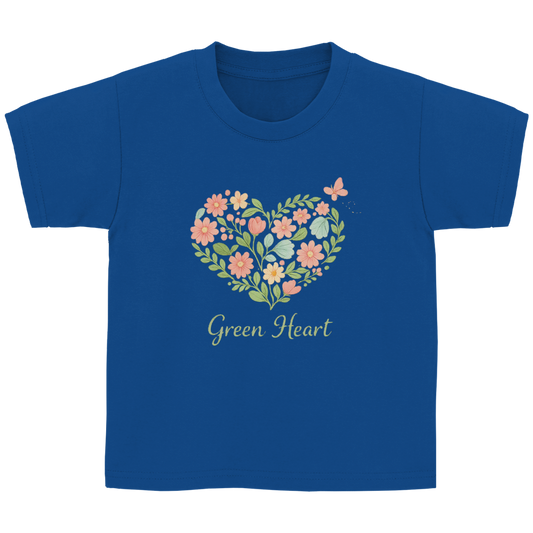 Kinder Basic T-Shirt Green Heart