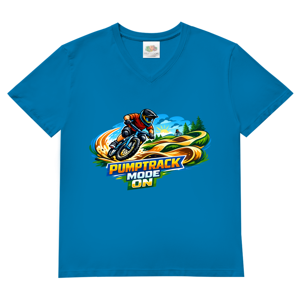 Herren Basic V-Neck T-Shirt Pumptrack -  Mode on - Natur