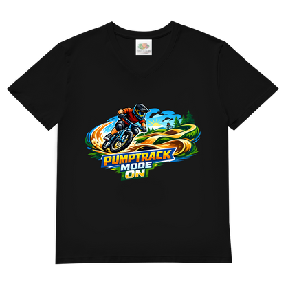 Herren Basic V-Neck T-Shirt Pumptrack -  Mode on - Natur