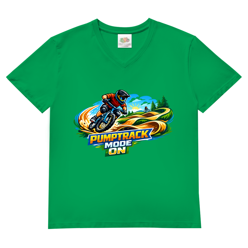 Herren Basic V-Neck T-Shirt Pumptrack -  Mode on - Natur
