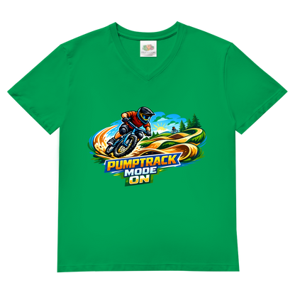 Herren Basic V-Neck T-Shirt Pumptrack -  Mode on - Natur