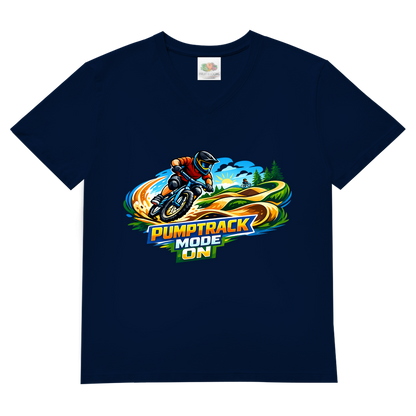 Herren Basic V-Neck T-Shirt Pumptrack -  Mode on - Natur