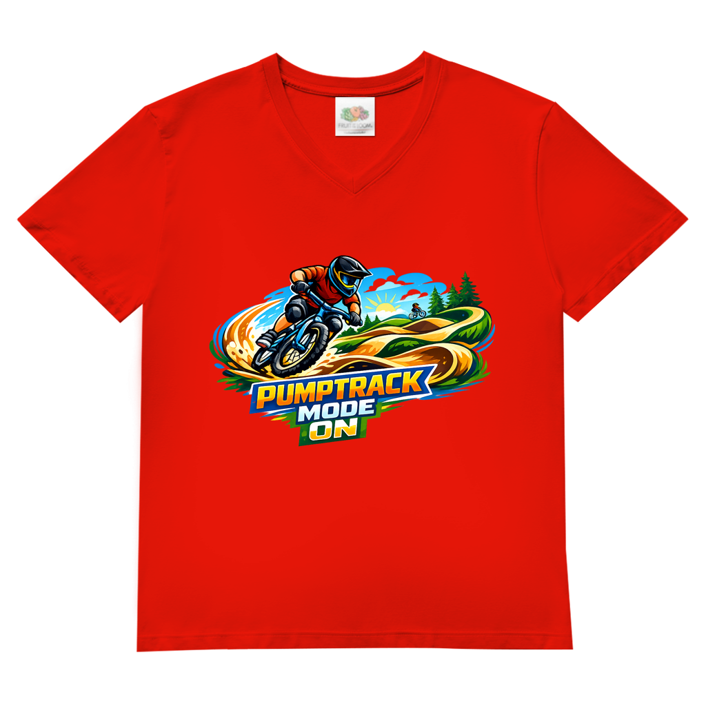 Herren Basic V-Neck T-Shirt Pumptrack -  Mode on - Natur