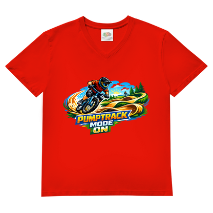 Herren Basic V-Neck T-Shirt Pumptrack -  Mode on - Natur