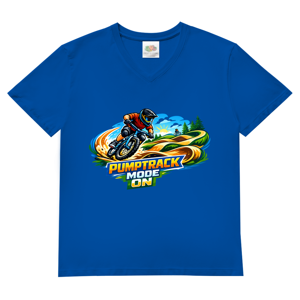 Herren Basic V-Neck T-Shirt Pumptrack -  Mode on - Natur
