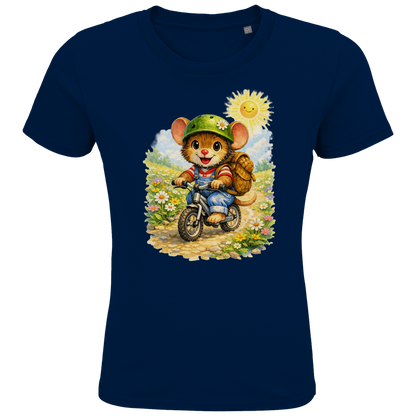 Kids Premium Bio T-Shirt Willi auf dem Fahrrad