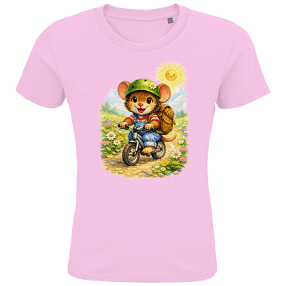 Kids Premium Bio T-Shirt Willi auf dem Fahrrad
