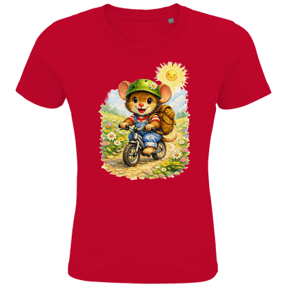 Kids Premium Bio T-Shirt Willi auf dem Fahrrad