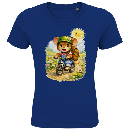 Kids Premium Bio T-Shirt Willi auf dem Fahrrad
