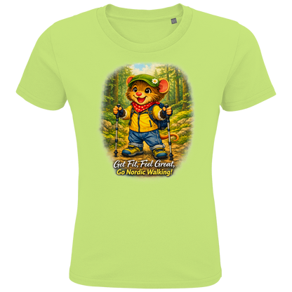 Kids Premium Bio T-Shirt Willi als Nordic Walker