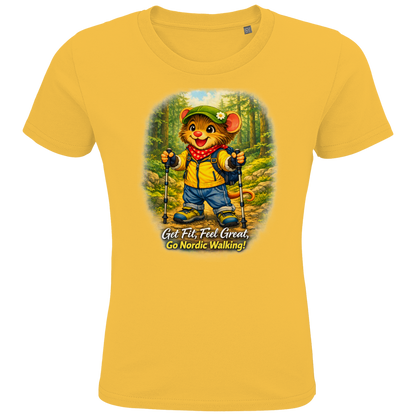 Kids Premium Bio T-Shirt Willi als Nordic Walker