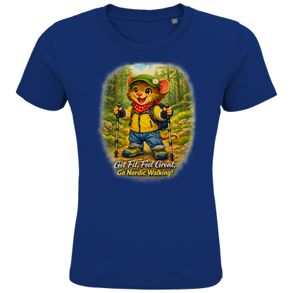 Kids Premium Bio T-Shirt Willi als Nordic Walker