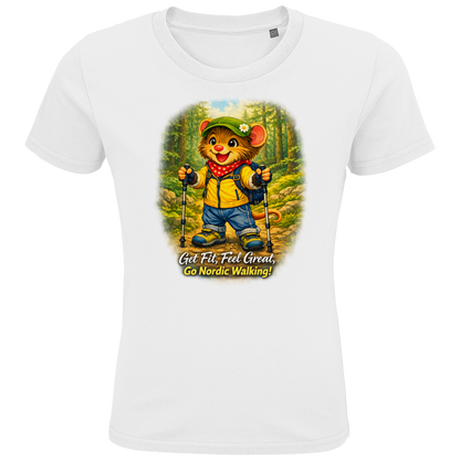 Kids Premium Bio T-Shirt Willi als Nordic Walker
