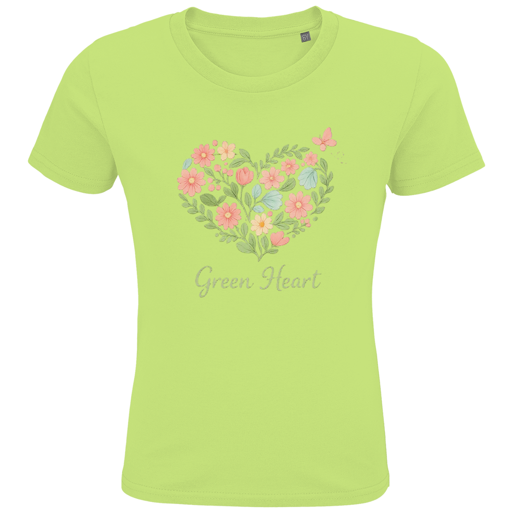 Kids Premium Bio T-Shirt Green Heart