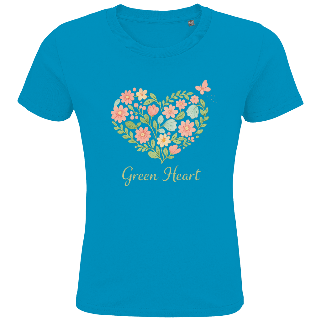 Kids Premium Bio T-Shirt Green Heart