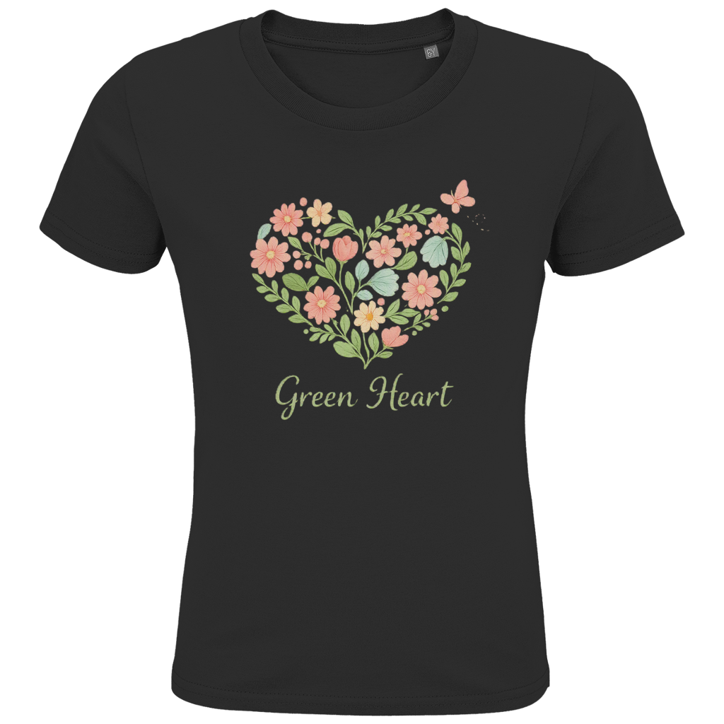 Kids Premium Bio T-Shirt Green Heart