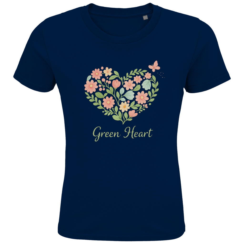 Kids Premium Bio T-Shirt Green Heart