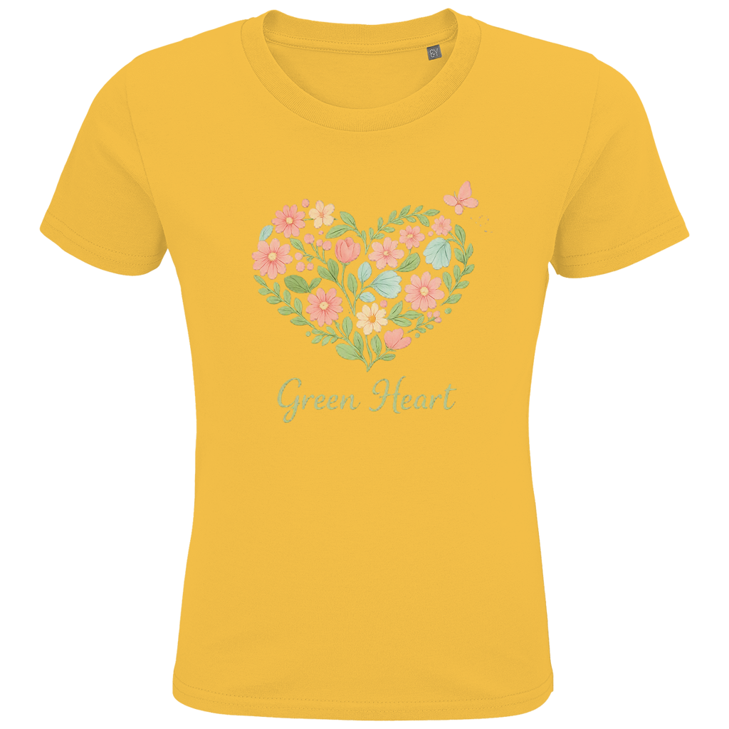 Kids Premium Bio T-Shirt Green Heart