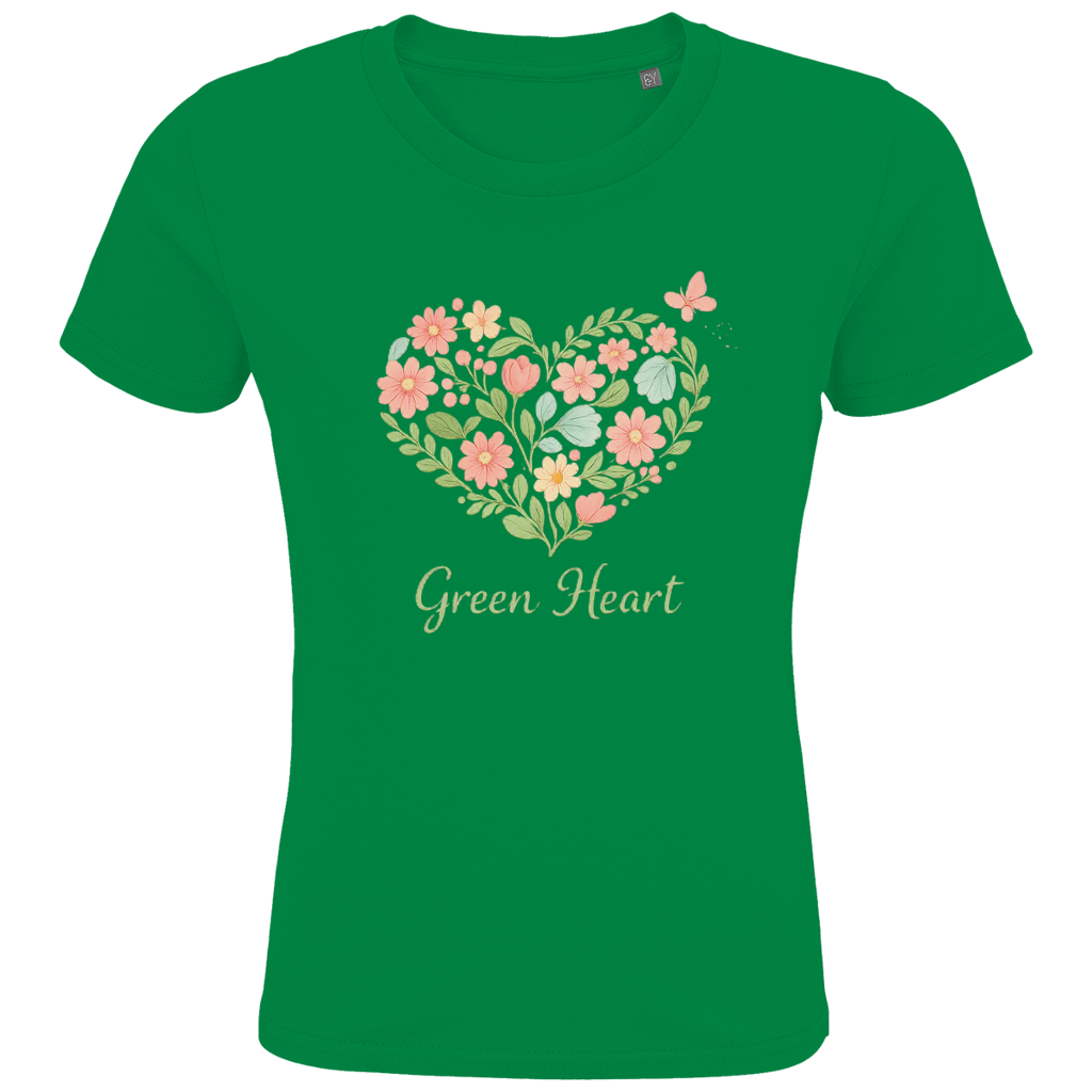 Kids Premium Bio T-Shirt Green Heart