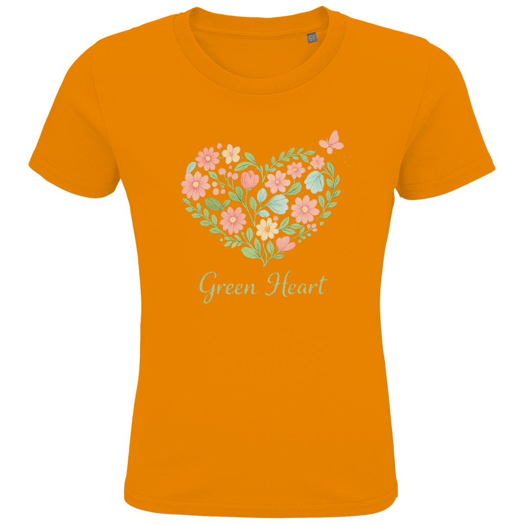 Kids Premium Bio T-Shirt Green Heart