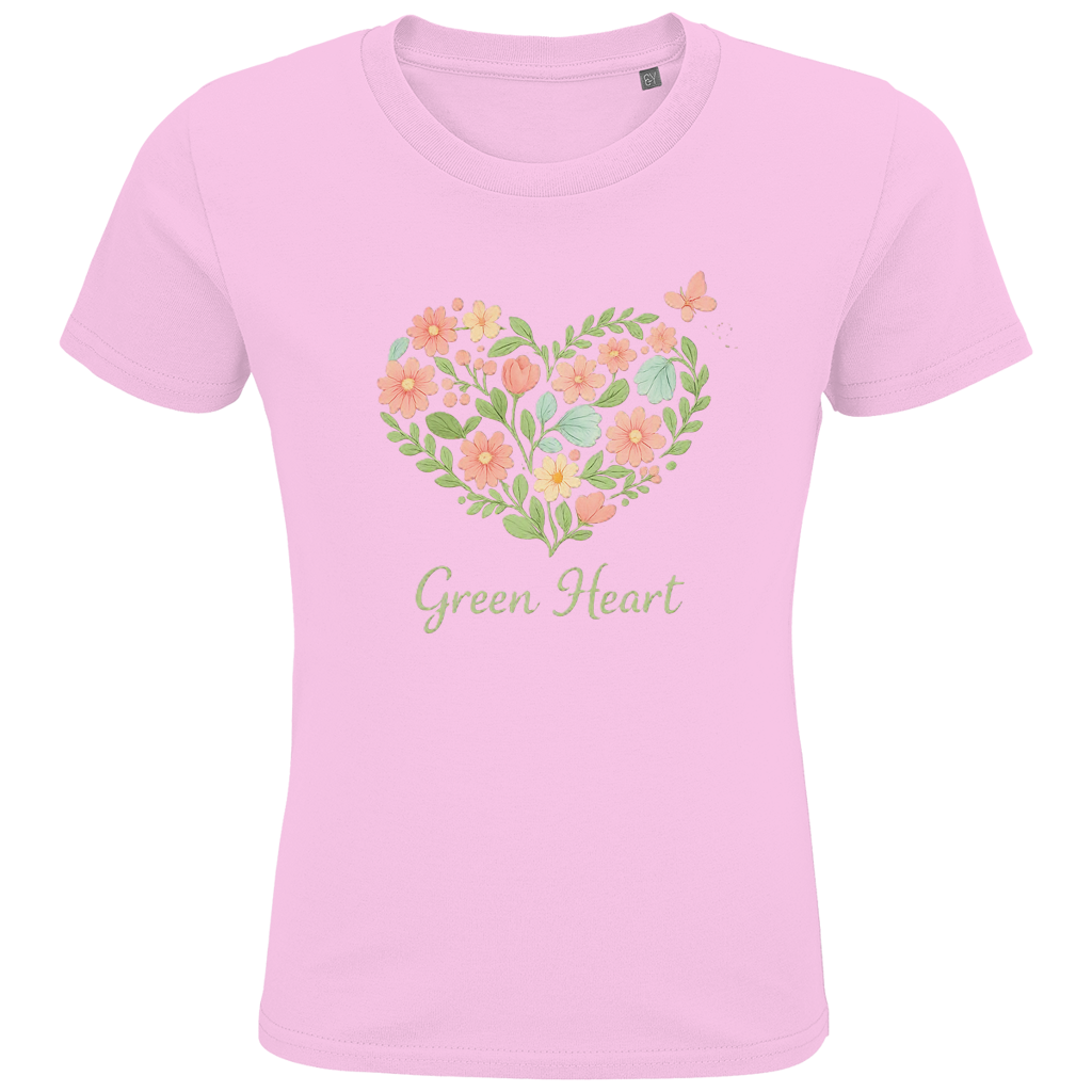 Kids Premium Bio T-Shirt Green Heart