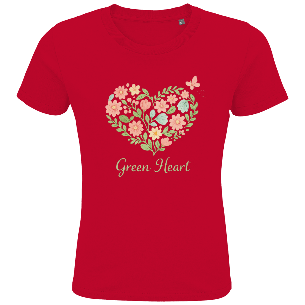 Kids Premium Bio T-Shirt Green Heart