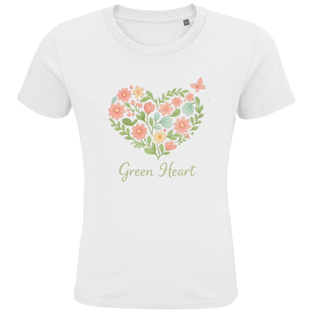 Kids Premium Bio T-Shirt Green Heart