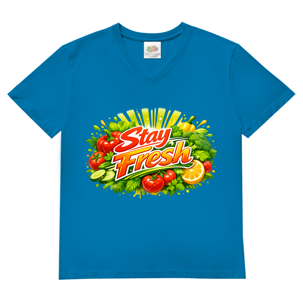 Herren Basic V-Neck T-Shirt Stay Fresh 2