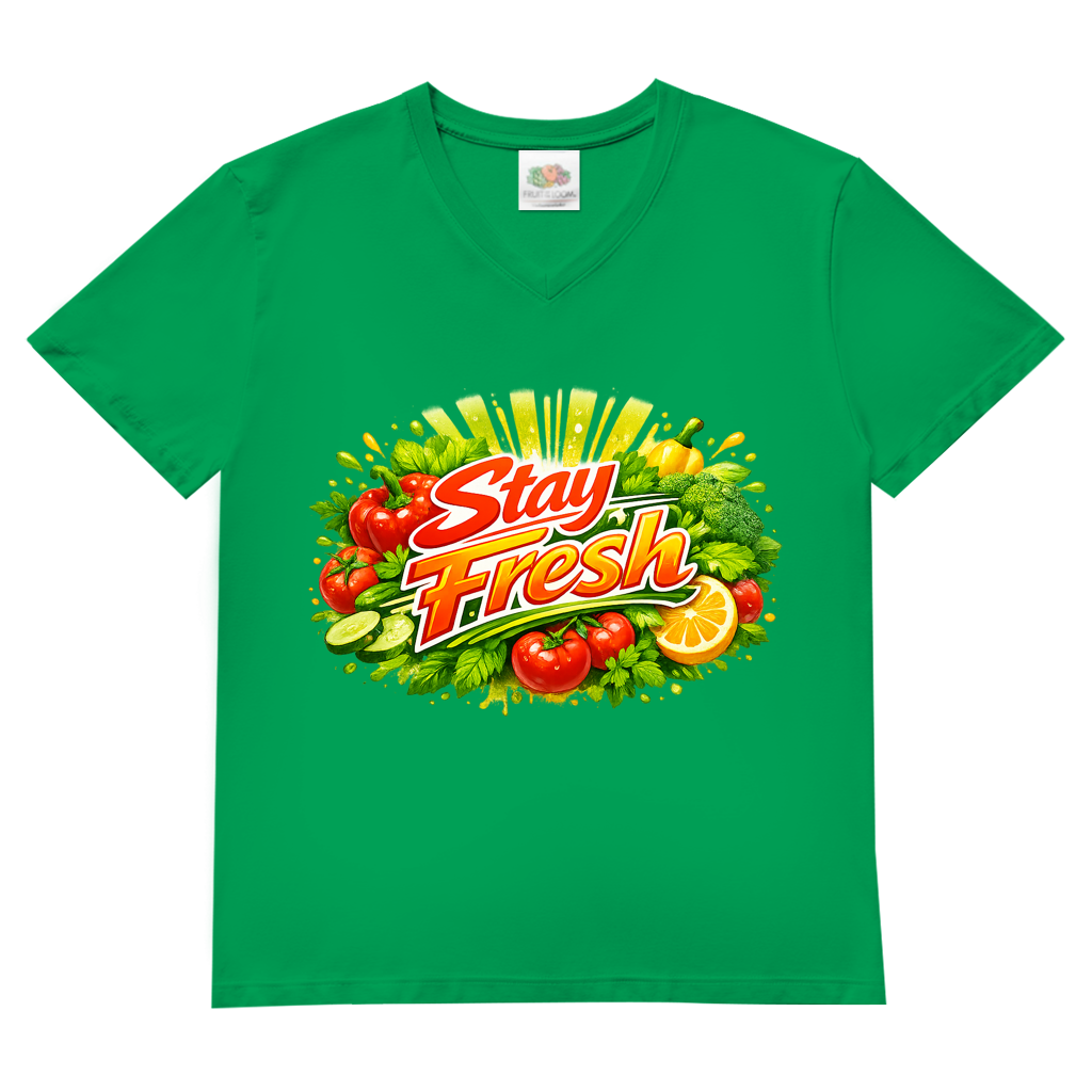 Herren Basic V-Neck T-Shirt Stay Fresh 2