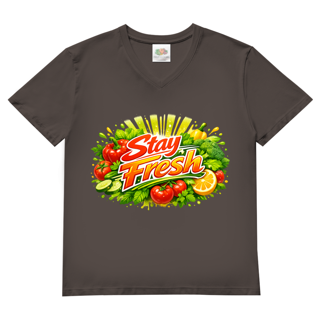 Herren Basic V-Neck T-Shirt Stay Fresh 2
