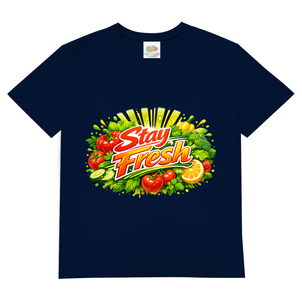 Herren Basic V-Neck T-Shirt Stay Fresh 2