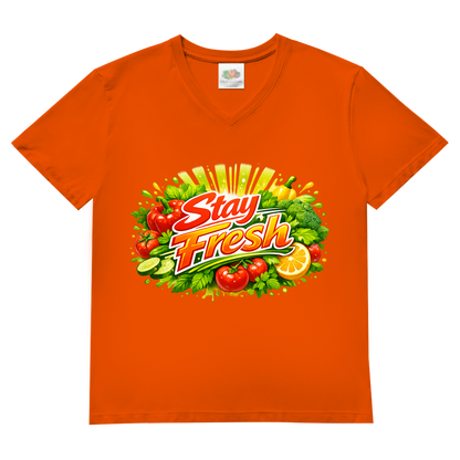Herren Basic V-Neck T-Shirt Stay Fresh 2