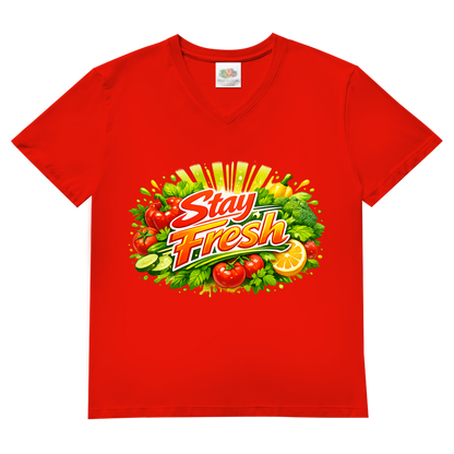 Herren Basic V-Neck T-Shirt Stay Fresh 2