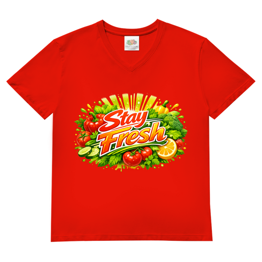 Herren Basic V-Neck T-Shirt Stay Fresh 2